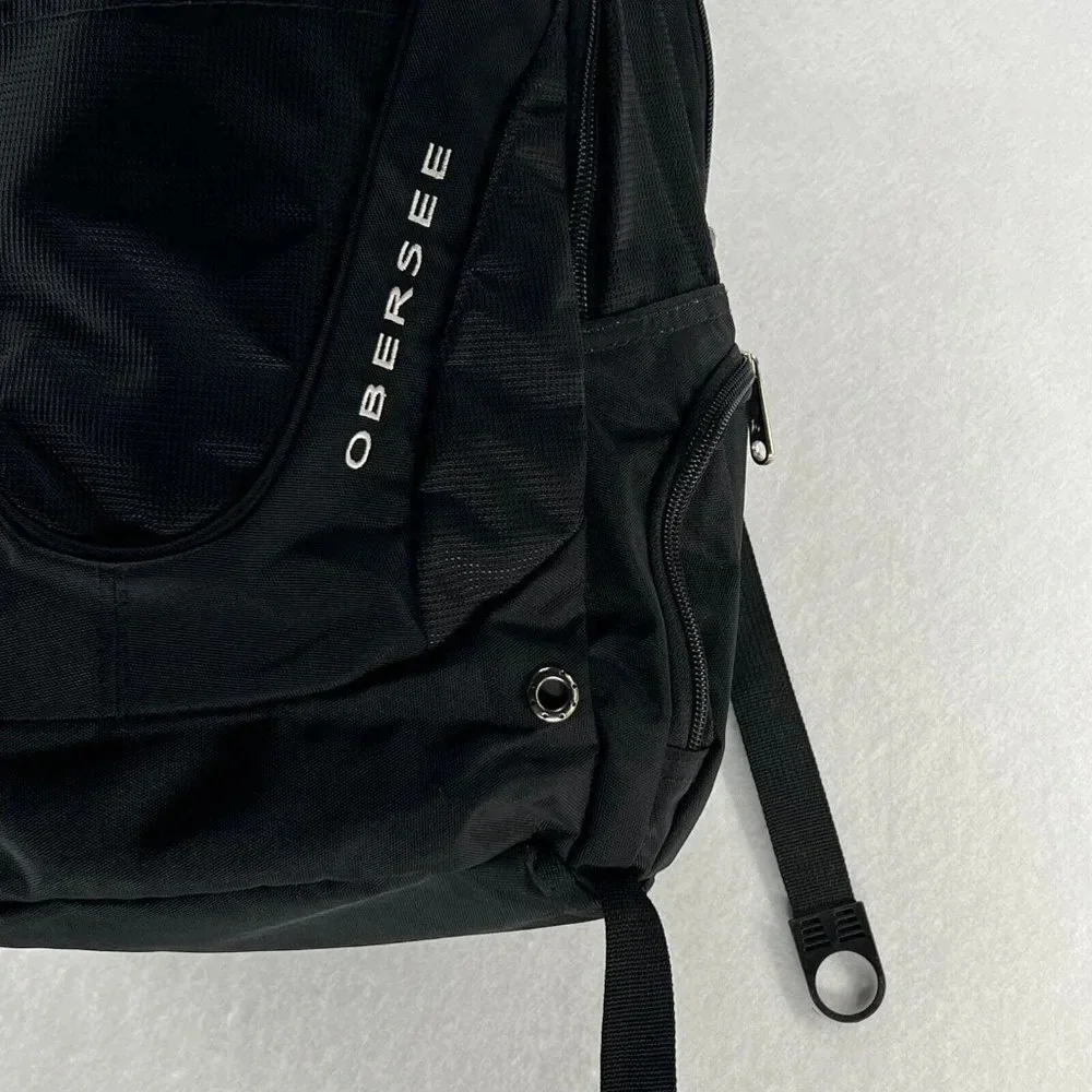 Obersee Oslo Waterproof Diaper Bag Backpack Black